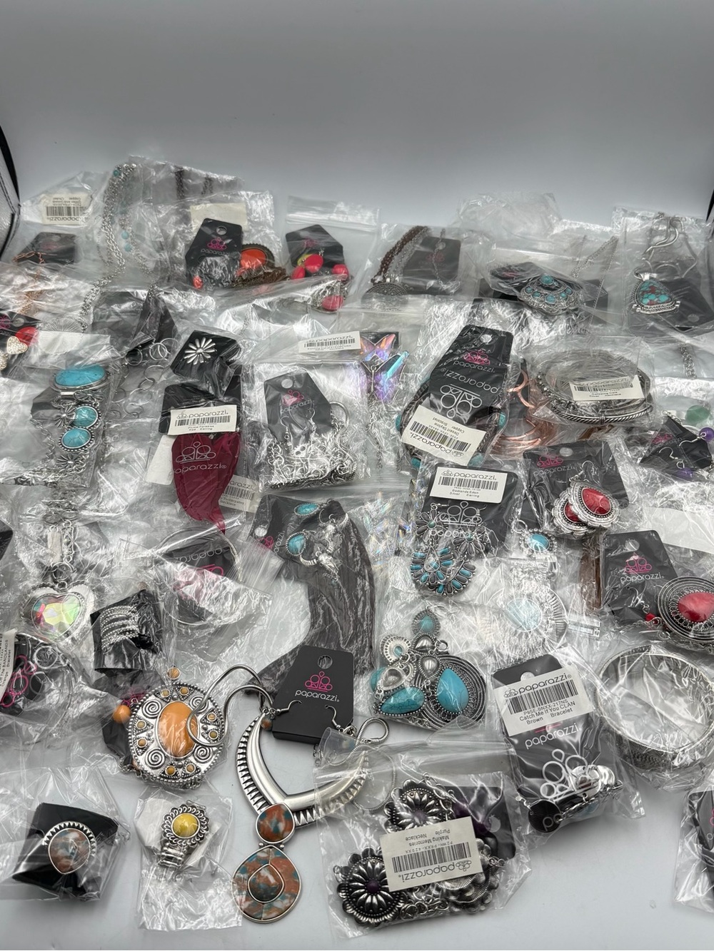 paparazzi Turquoise, Silver and Orange Mixed Jewelry Lot